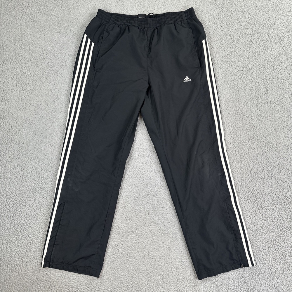 Adidas Clima 365 Ankle Zip Lined Track Pants Men Medium Black Climaproof Pockets